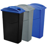 Global Industrial Recycling System For Paper/Bottles & Cans 69 Gallon Gray/Blue/