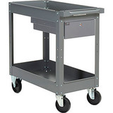 Global Industrial Stock Cart w/1 Drawer & 2 Shelves 500 lb. Cap 30""L x 16""W x