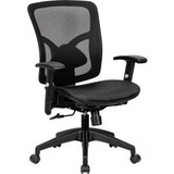 Interion All-Mesh Office Chair with Lumbar Support Black