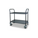 Sim Supply Wire Cart,2 Shelf,48x24x39,Black  2HDN9