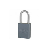 American Lock Keyed Padlock, 3/4 in,Rectangle,Gray  A31