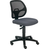Interion Mesh Office Chair With Mid Back Fabric Gray
