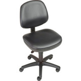 Interion Antimicrobial Office Chair With Mid Back Vinyl Black
