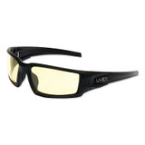 Hypershock™ Safety Eyewear, Amber Lens, Uvextreme Plus Af, Black Frame