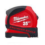 Milwaukee Tool Compact Tape Measure,25 ft L Blade 48-22-6625E