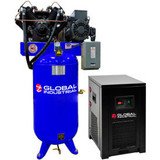 Global Industrial Two Stage Piston Air Compressor w/Dryer 10 HP 80 Gal 1 Phase 2