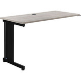 Interion 48""W Left Handed Return Table - Rustic Gray