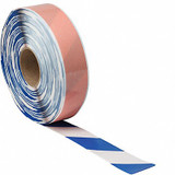 Brady Floor Tape,Blue/White,2 inx100 ft,Roll 170075