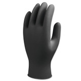 7700 Series Nitrile Gloves, Rolled Cuff, X-Large, Black