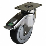 Sim Supply Quiet-Roll Medical Plate Caster,Swivel  P14S-RP050K-12-DL