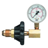 Cylinder Pressure Testing Gauge, Nitrogen/ Argon/ Helium, Brass with Hand Tight Plastic Nut, CGA-580