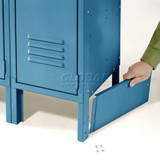 Global Industrial End Base For 18""D X 6""H Blue Locker Pair (Left And Right)