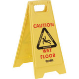 Global Industrial Floor Sign 2 Sided Multi-Lingual - Caution