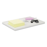 TRU RED™ Slim Stackable Plastic Tray, 6.85 x 9.88 x 0.47, White TR55265