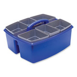 Storex Large Caddy with Sorting Cups, Blue, 2/Carton 00985U02C