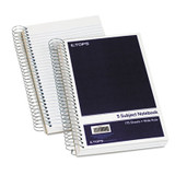 TOPS™ NOTEBOOK,5 SUB,9.5X6,WH 63859