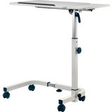 Global Industrial Tilting Adjustable Height Mobile Laptop Desk 36""W White