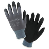 Micro-Foam Nitrile Dipped Coated Gloves, Small, Black/Gray