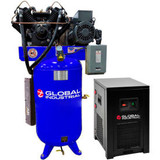 Global Industrial Silent Air Compressor w/Dryer Two Stage Piston 10 HP 80 Gal 1