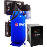 Global Industrial Silent Two Stage Piston Air Compressor w/Dryer 7.5 HP 80 Gal 1