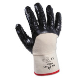 7066 Series Gloves, 10/X-Large, Navy/White, Palm Coated, Rough Grip