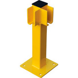 Global Industrial Steel Lift-Out Guard Rail Corner Post Single-Rail 20""H Yellow