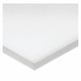 Sim Supply Rectangle,UHMWPE,1"x48",0.5"T,White,Opaq  BULK-PS-UHMW-166