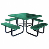 Sim Supply Picnic Table,80" W x80" D,Green  4HUV2