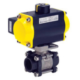 Sharpe Valves Ball Valve,Pneumatic Actuated,1 1/2 In 4353003840