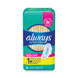 Always® Ultra Thin Pads, Regular, 36/pack, 6 Packs/carton 80724761