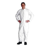 Dupont Collared Coveralls,White,M,Elastic,PK25 IC182BWHMD00250C