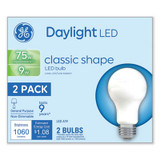 GE Classic Led Non-Dim A19 Light Bulb, 9 W, Daylight, 2/pack 93109035