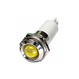 Sim Supply Round Indicator Light,Yellow,12VDC  24M110