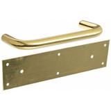 Rockwood Pull Plate,Barrier-Free,Brass,3 x12 In BF107 X 70A.3