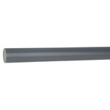 Sim Supply PlasticRod,PVCType1,1 1/2"Dia,4ftL,Gray  22JM39