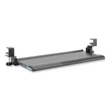 Kantek Desk Clamp Five-Position Tilting Keyboard Tray, 26.8" x 11.1, Black KT175