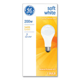 GE Incandescent Basic Bulb, A21, 200 W, Soft White 11585