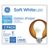 GE Classic Led Non-Dim A19 Light Bulb, 8 W, Soft White, 2/pack 93105686