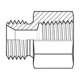 Adaptall Hose Adapter,18 mm,Metric,3/8",NPT 9235-18-06