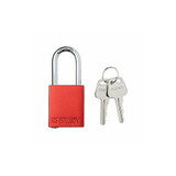 Brady Padlock,6 Pins,Red SDAL-RED-38ST-KD