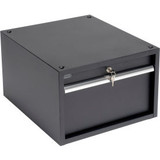 Global Industrial Stacking Steel Drawer 17-1/4""W x 20""D x 12""H Black