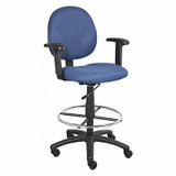 Sim Supply Drafting Chair,Blue,25" to 30" Seat H.  453A11