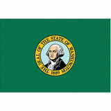 Nylglo Washington State Flag,3x5 Ft 145760