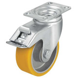 Sim Supply Standard Plate Caster,Swivel,400 lb.  L-ALTH 100K-12-FI