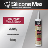 Dap Silicone Sealant,White,Kitchen,Bath 7079808667