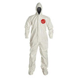 Dupont Hooded Coveralls,3XL,Wht,Tychem 4000,PK6  SL122TWH3X000600