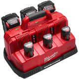 Milwaukee Tool Battery Charger,Li-Ion,6 Ports 48-59-1807