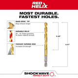 Milwaukee Tool Hex Shank Drill,1/4",HSS 48-89-4613