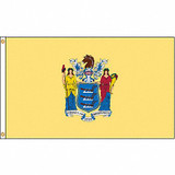 Nylglo New Jersey Flag,4x6 Ft,Nylon 143670