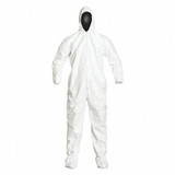 Dupont Coveralls,L,Wht,Tyvek IsoClean,PK25 IC105SWHLG00250C